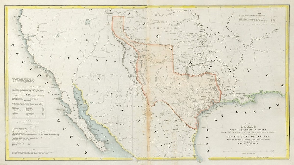Early Republic of Texas map