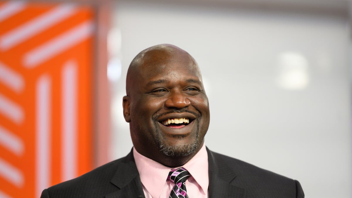 Shaquille O'Neal smiling in photo 