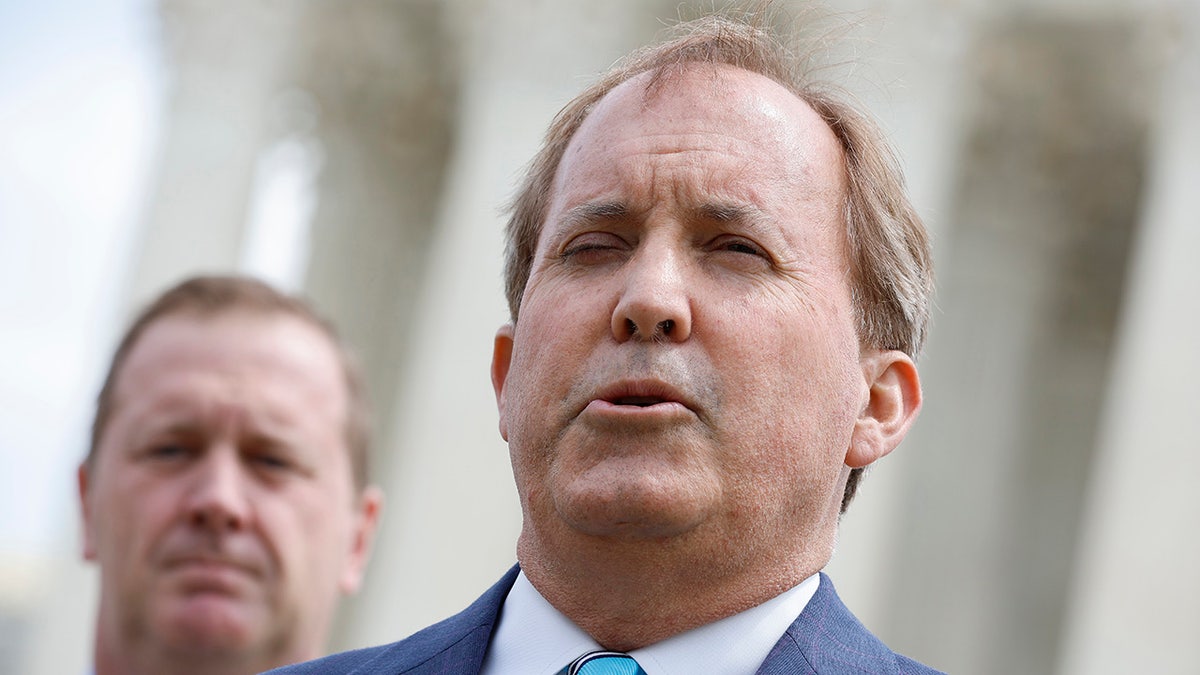 Ken Paxton outside the Supreme Court