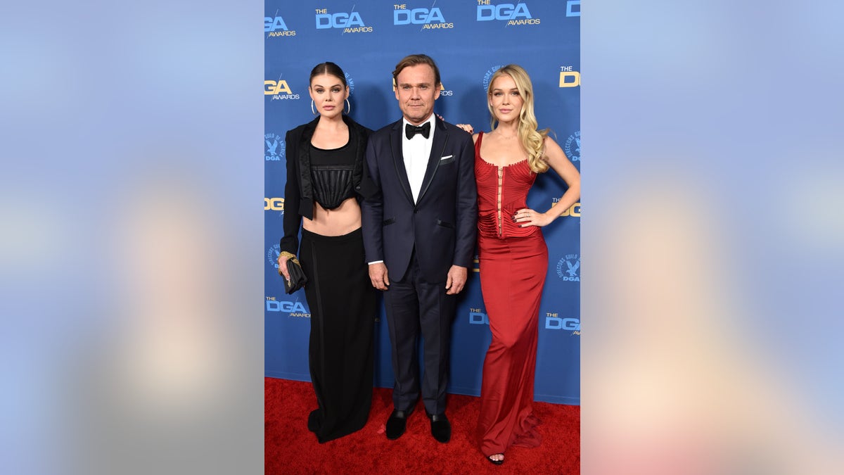 ricky schroder with daughters faith and cambrie on the red carpet