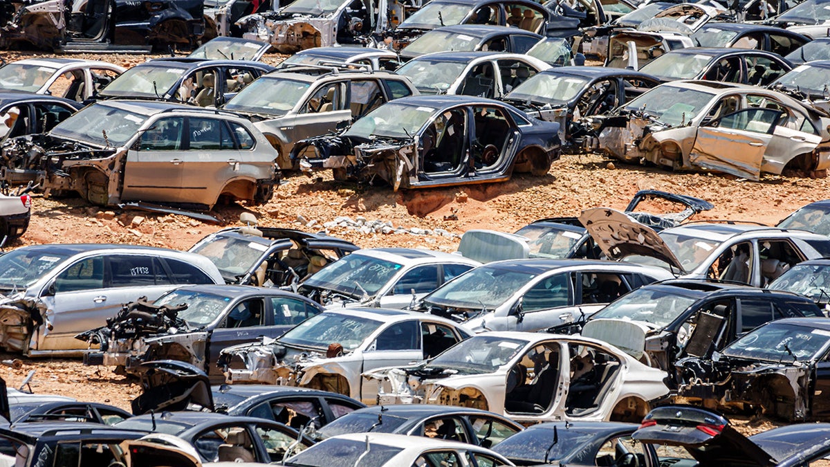 Scrapyard of cars 