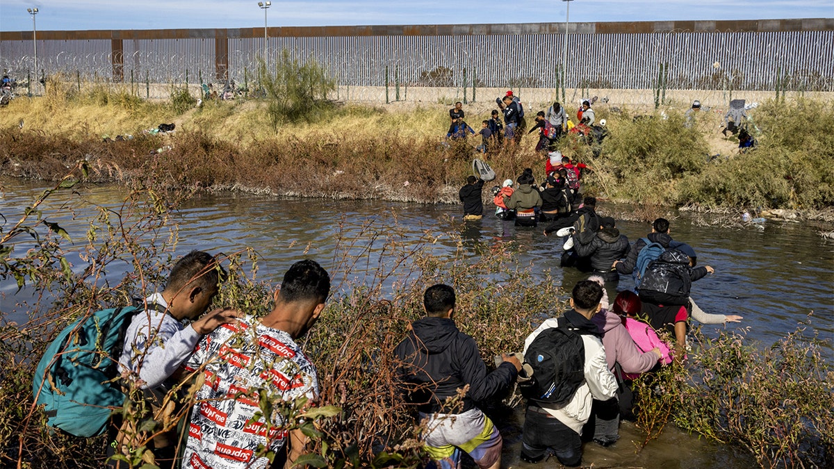 Immigrants crossing the border in Texas