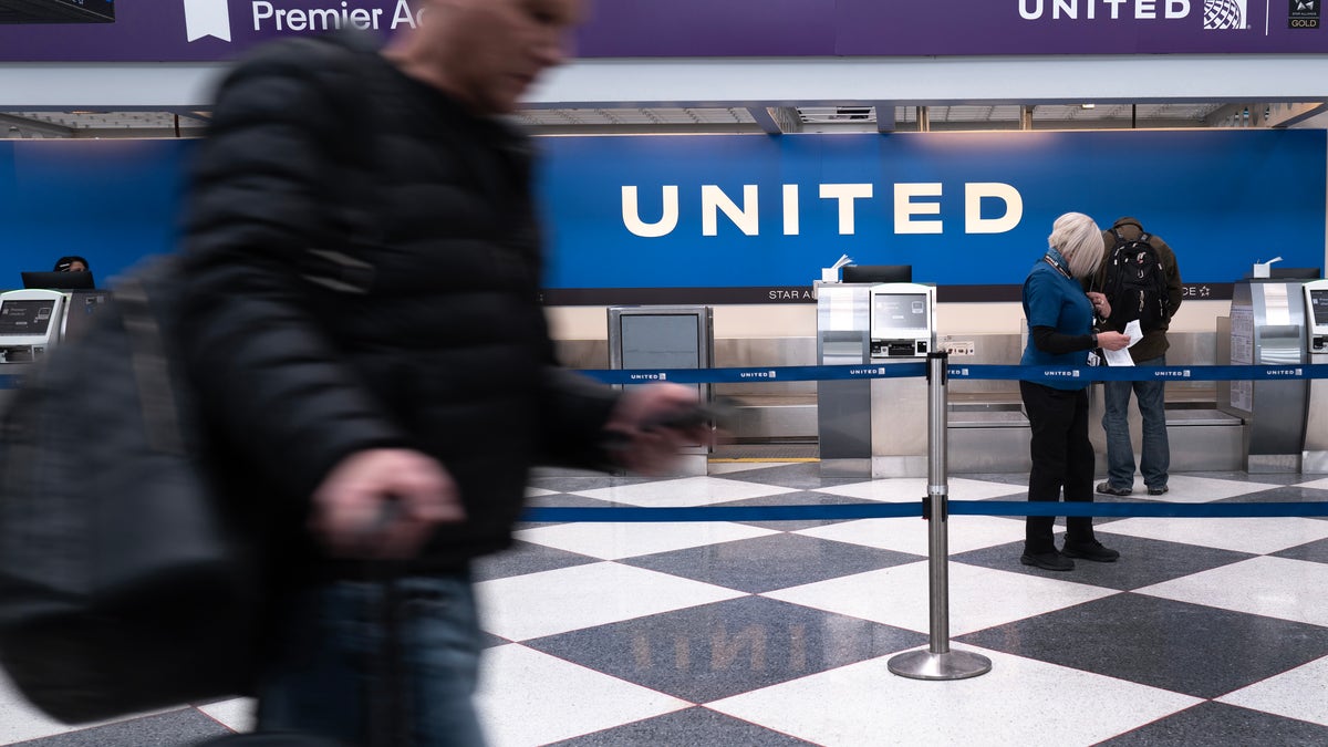 Balcão da United Airlines