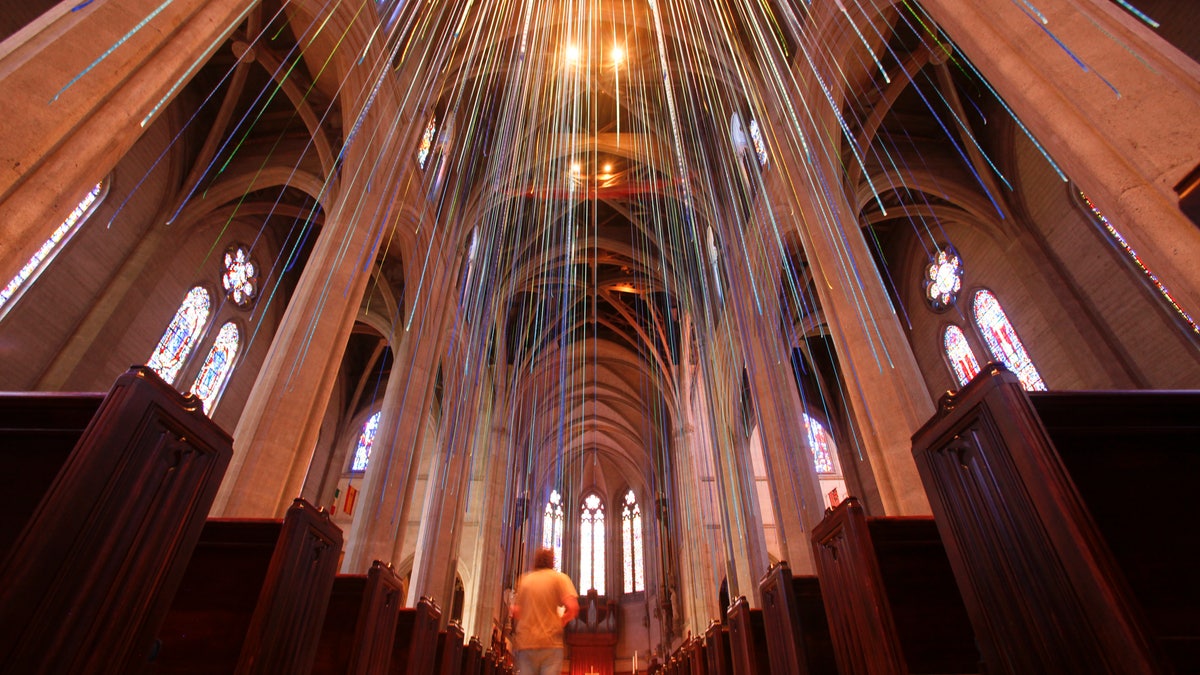 The interior of Grace Cathedral located in San Francisco