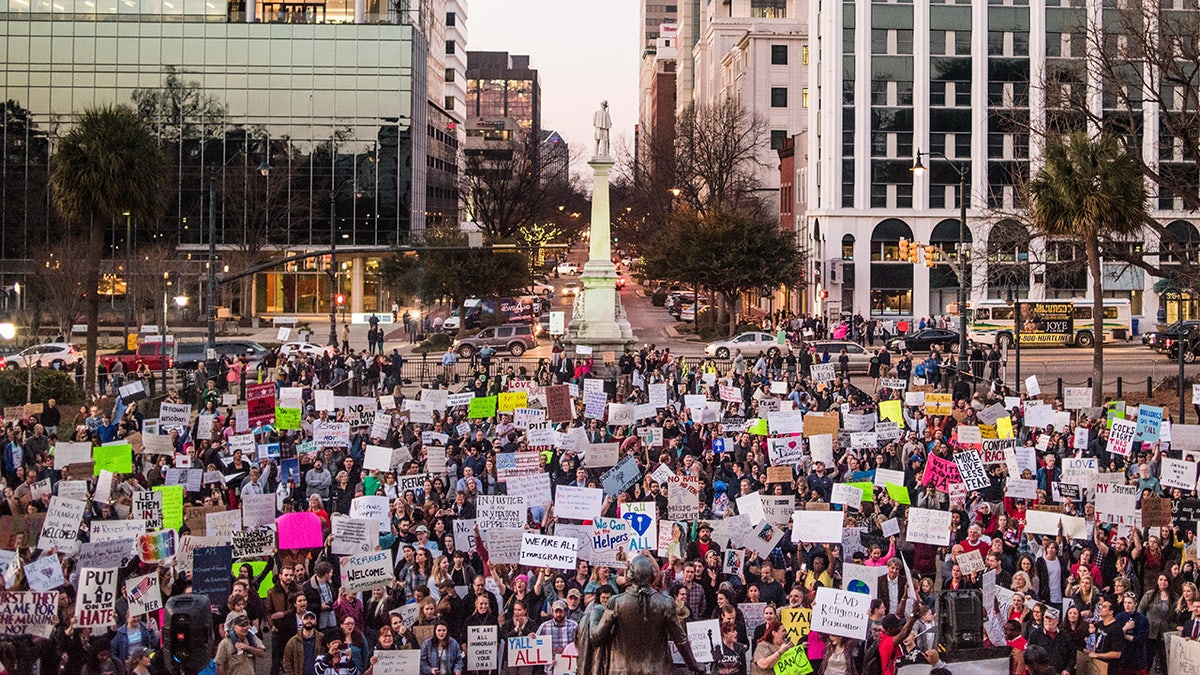 Refugee protest in South Carolina