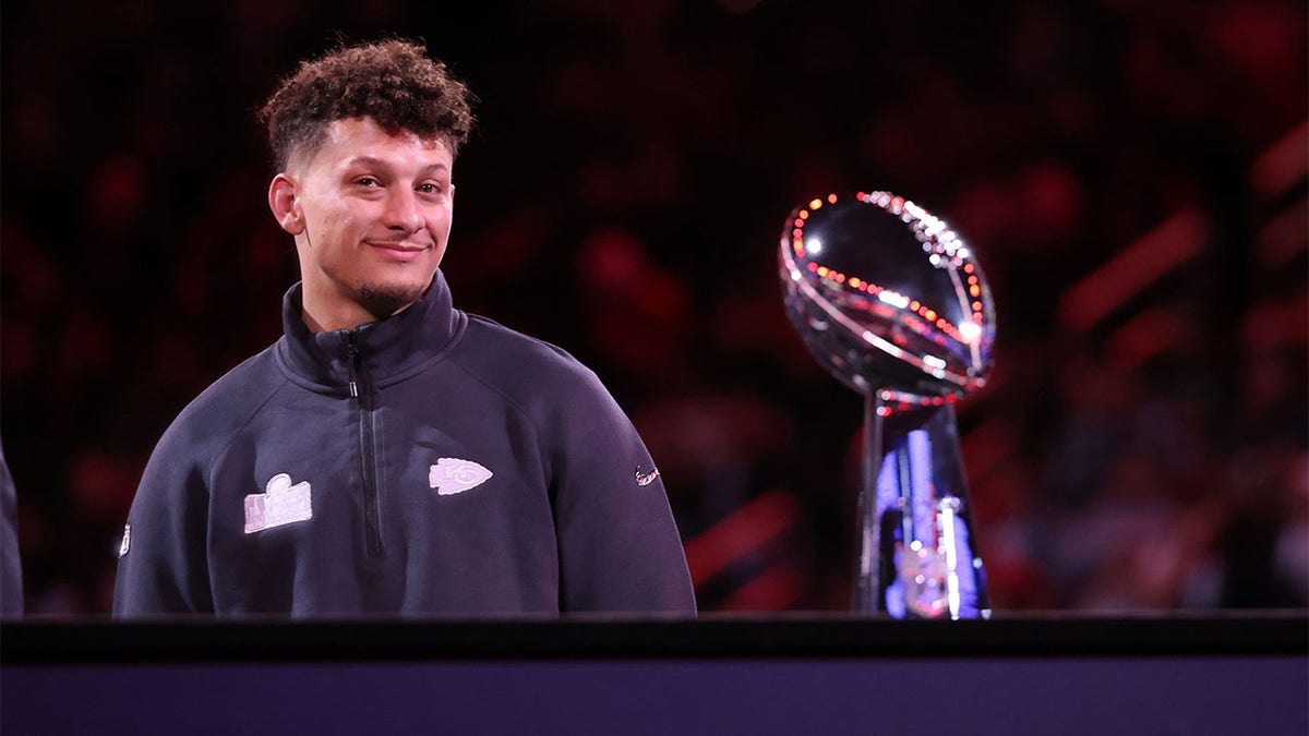 Patrick Mahomes on opening night of the Super Bowl