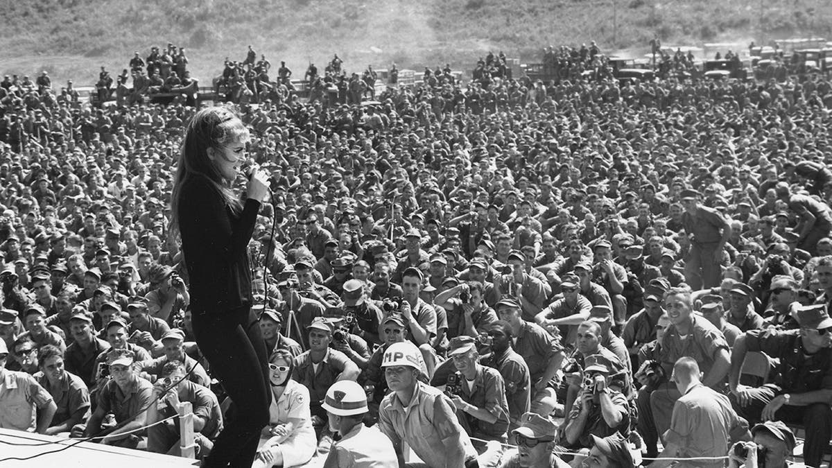 Ann-Margret performing for American troops