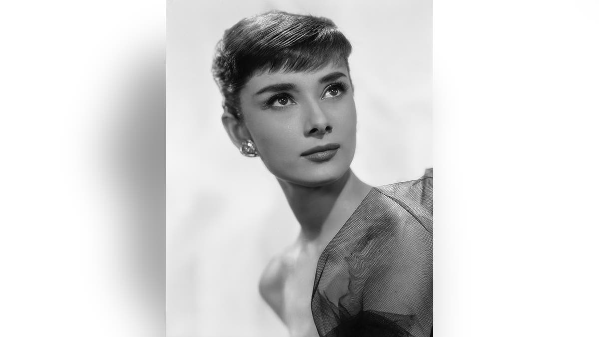 A close-up of Audrey Hepburn in a glamour shot