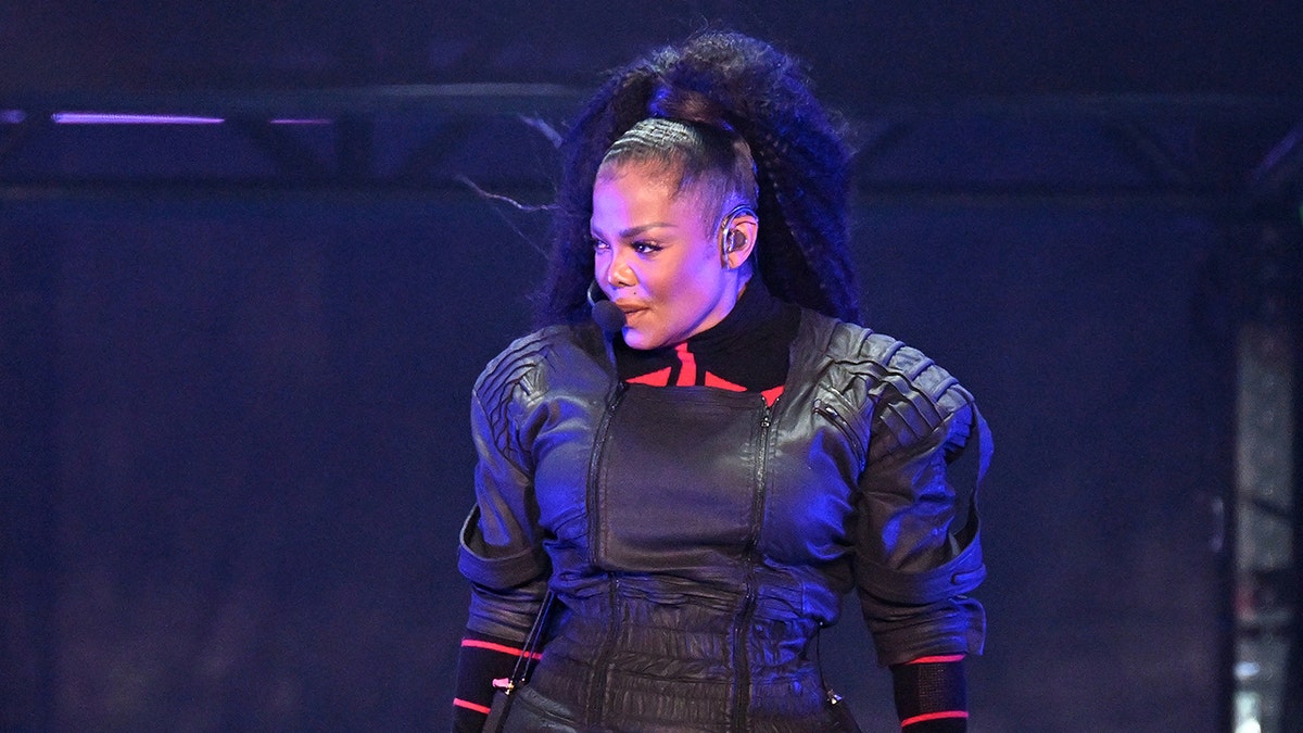 Janet Jackson performing on stage