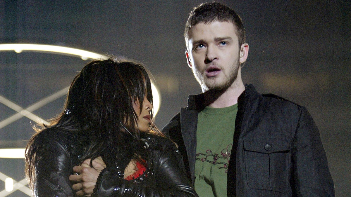 Jane Jackson looking at a stunned Justin Timberlake