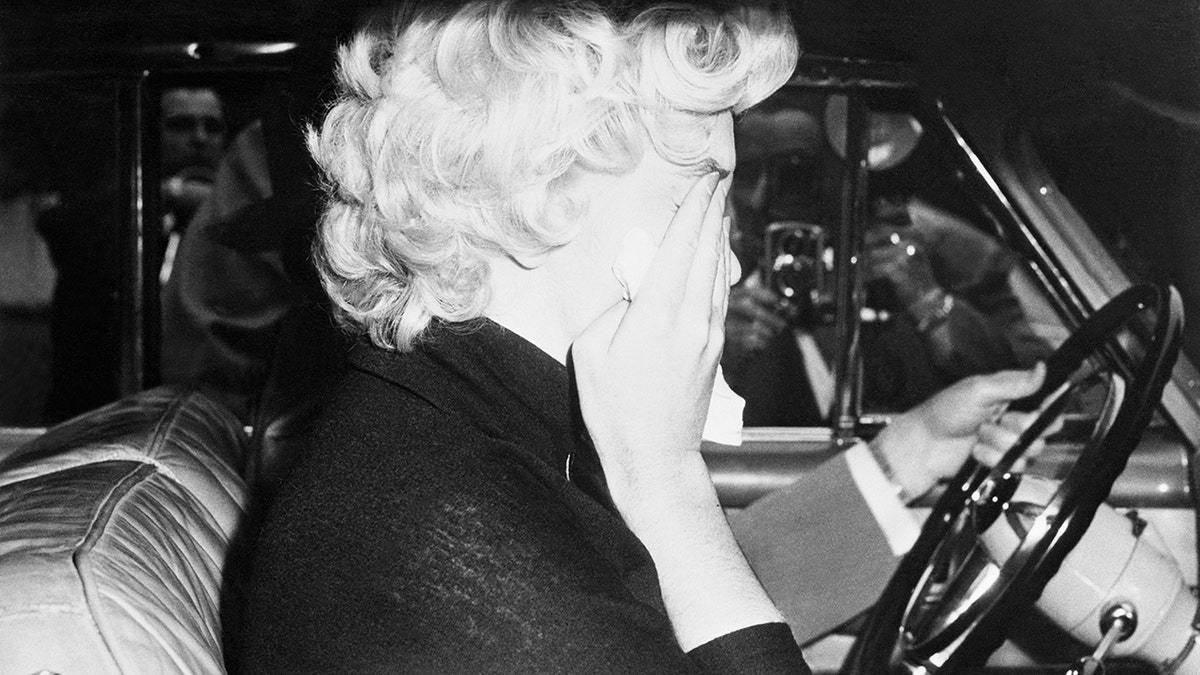 Marilyn Monroe crying
