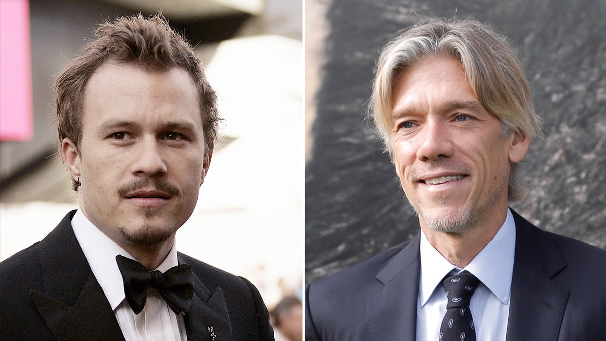 Heath Ledger side by side with Stephen Gaghan