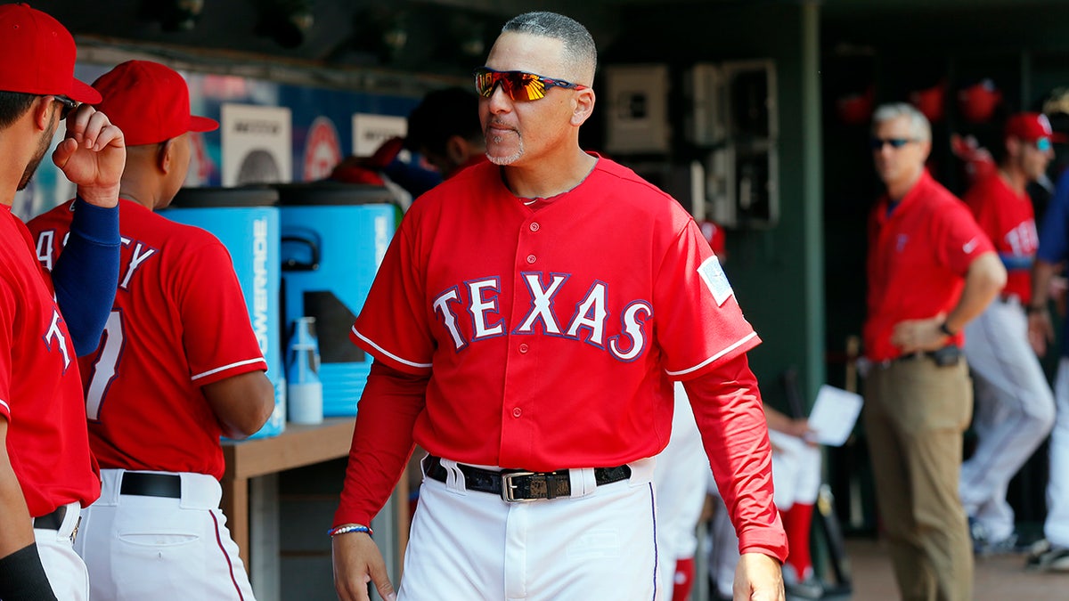 Hector Ortiz in the dugout