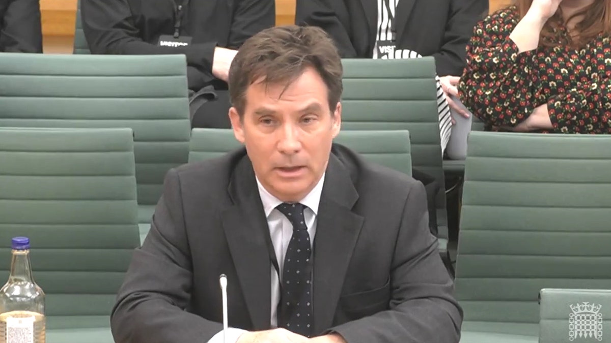 James Hawes giving testimony in the House of Commons