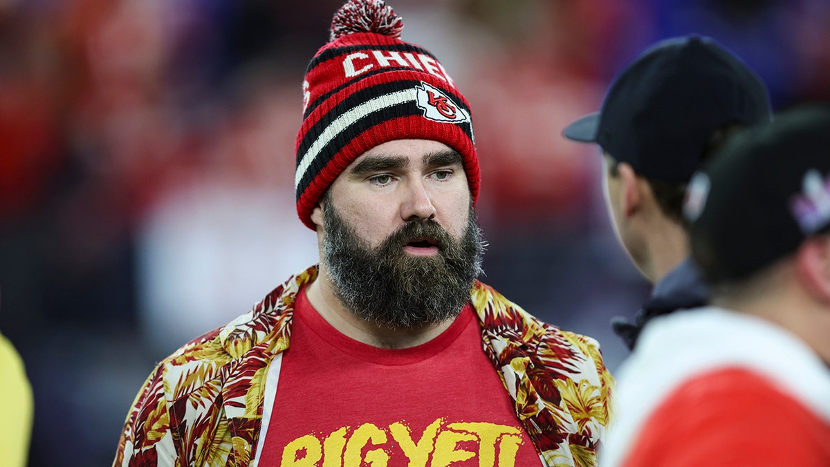 Jason Kelce with a shirt on