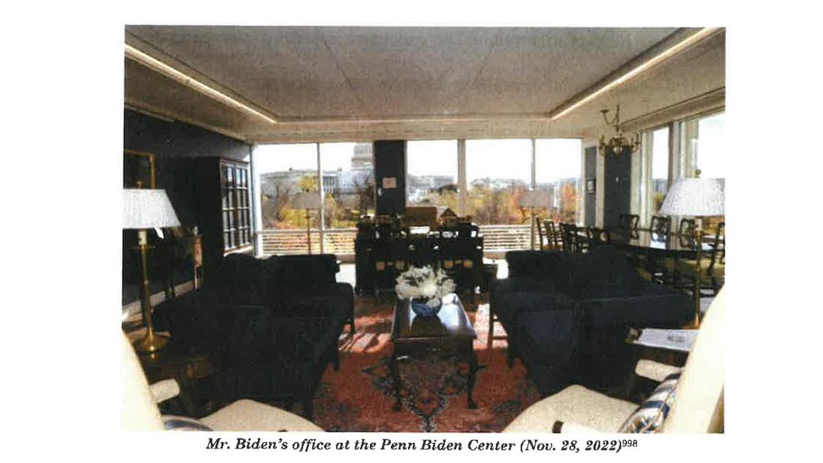 Joe Biden's office at the Penn Biden Center on November 28, 2022.