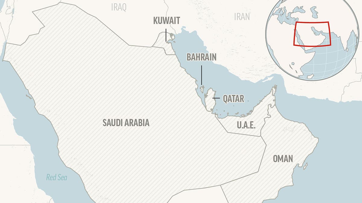 Kuwait on a map