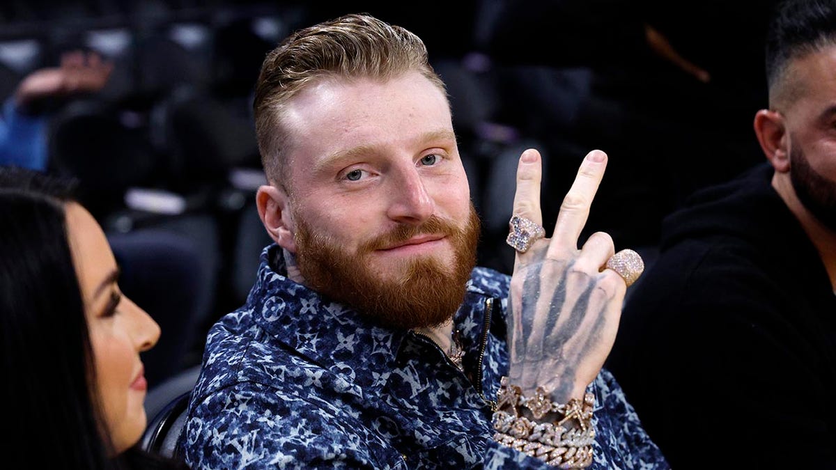 Maxx Crosby at a Lakers game