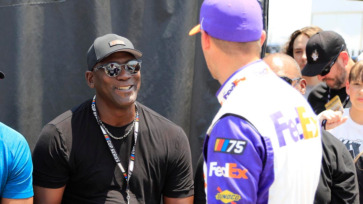 Michael Jordan and Denny Hamlin