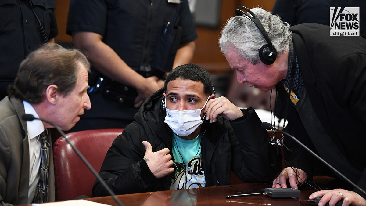 Yohenry Britto appears in court at the Manhattan Criminal Courthouse