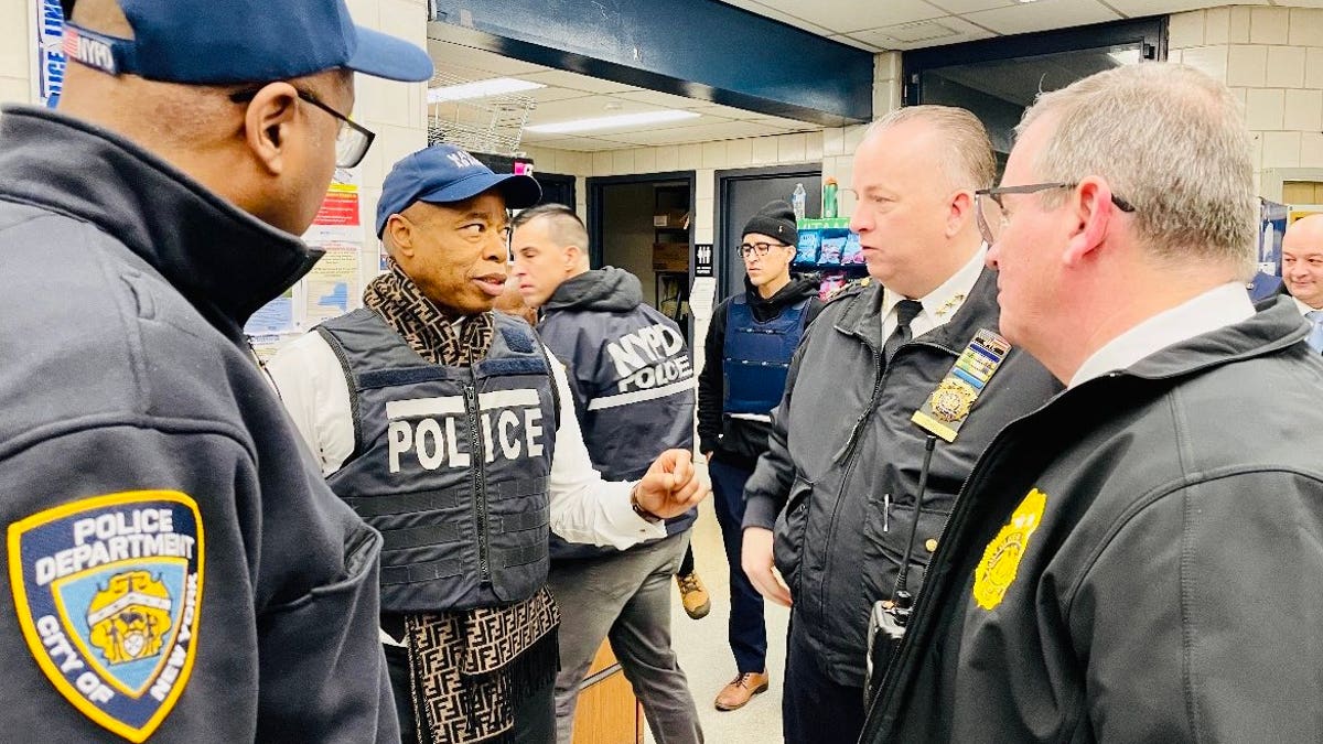 NYC Mayor Eric Adams discusses the raid with NYPD Leaders