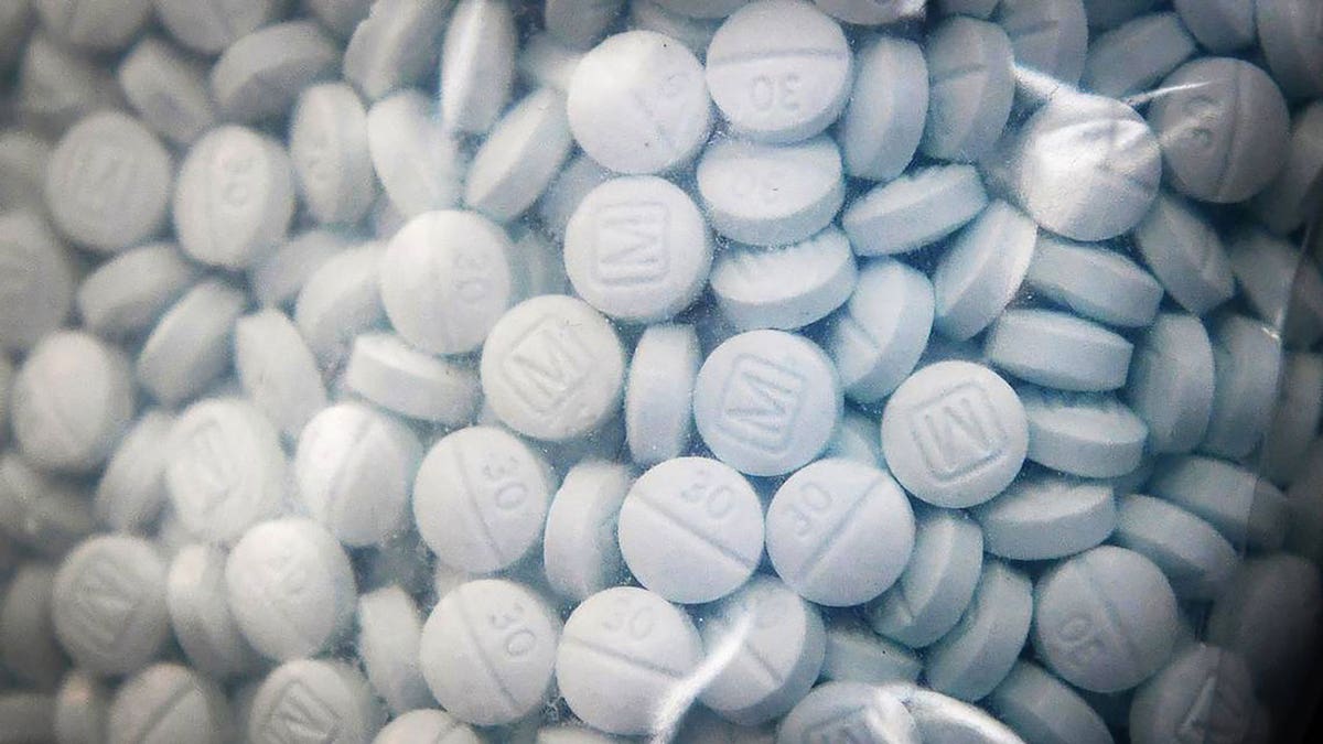 Pictured here is a bag of fentanyl pills made to look like oxycodone. Joel Smithers, a Virginia doctor sentenced to 40 years in prison for prescribing hundreds of thousands of doses of addictive opioids, has been granted a new trial due to an instructional error in his original trial.