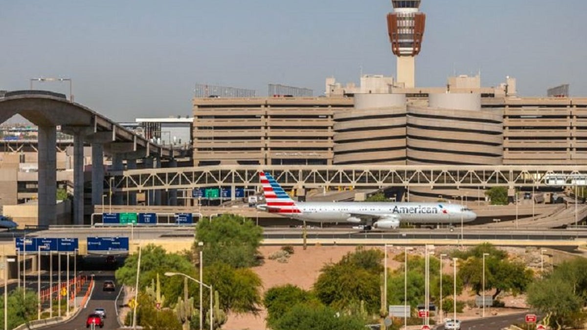 Outside view of Phoenix Sky Harbor International Airport.