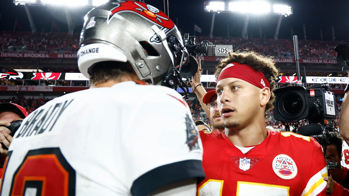 Patrick Mahomes and Tom Brady after Bucs-Chiefs