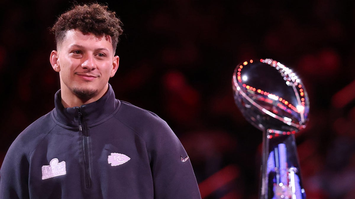 Patrick Mahomes on stage