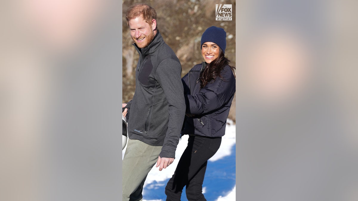 Prince Harry and Meghan Markle attend a training session for competitors in the Invictus Games