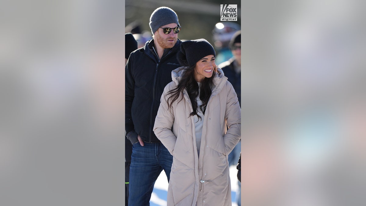 Prince Harry and Meghan Markle attend a training session for competitors in the Invictus Games