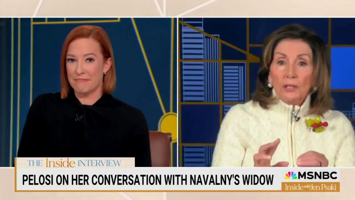 MSNBC host Jen Psaki and former House Speaker Nancy Pelosi