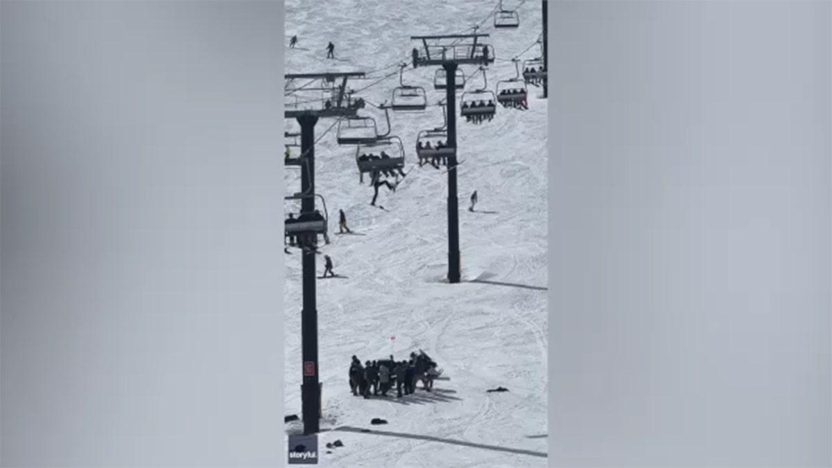 Video captured a teenage snowboarder fall from the ski lift at Mammoth Ski Resort on Jan. 27. 