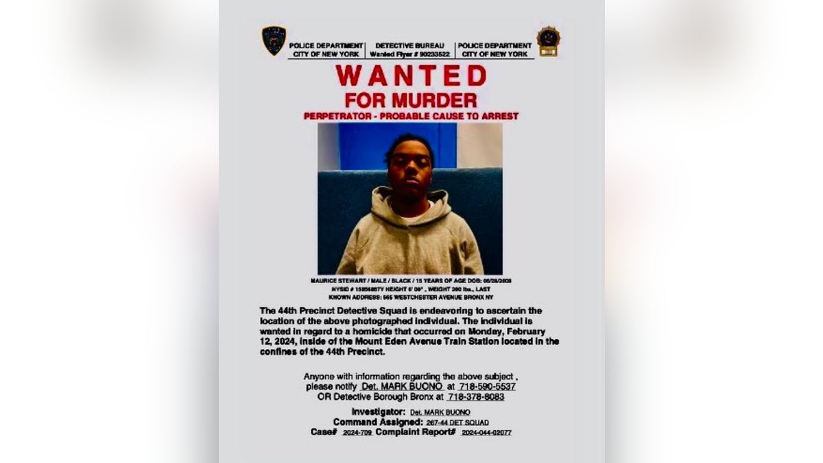 Maurice Stewart wanted poster