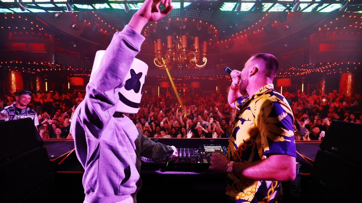 Travis Kelce and Marshmello at XS Nightclub