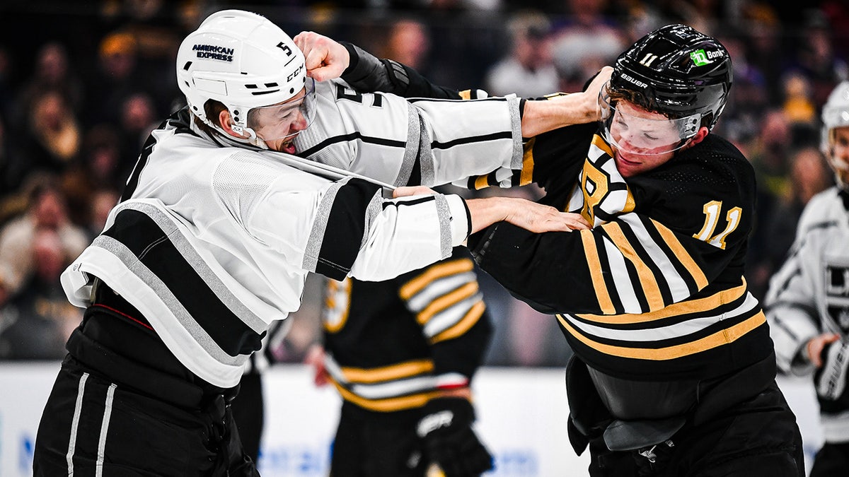 Fight between Kings and Bruins players