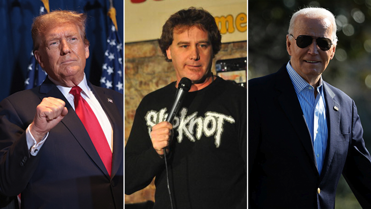 Donald Trump, Jim Florentine and Joe Biden split image