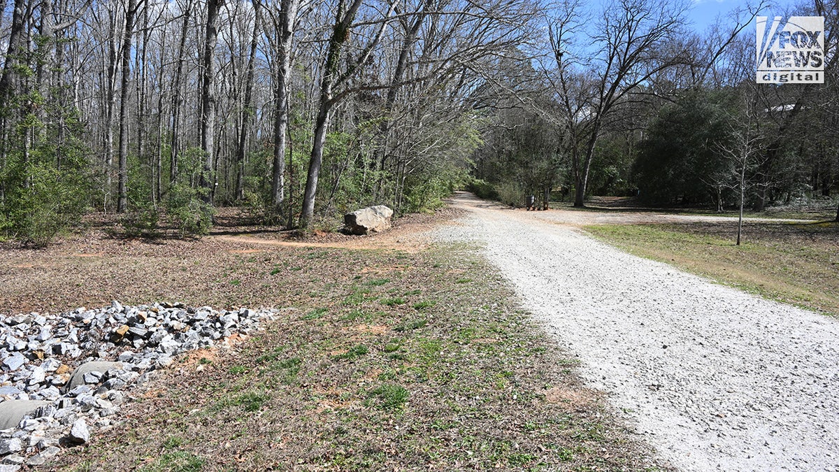 A general view of the area where Laken Riley’s body was found near Lake Herrick on the University of Georgia’s campus in Athens, Georgia