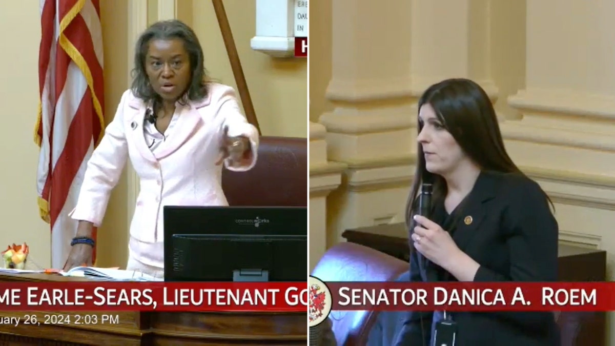 Split image shows Virginia Lt. Gov. Winsome Sears and state Sen. Danica Roem