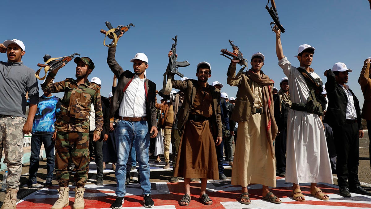 Houthi protest march in Yemen