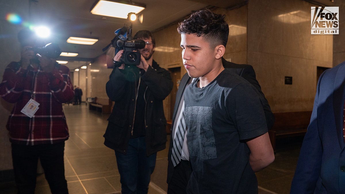 Jesus Alejandro Rivas-Figueroa is escorted to his arraignment at the Manhattan Criminal Court