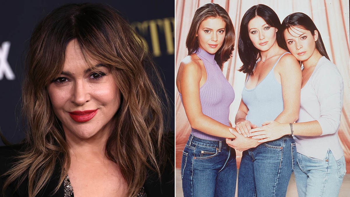 alyssa milano closeup/alyssa, shannen doherty and holly marie combs in charmed