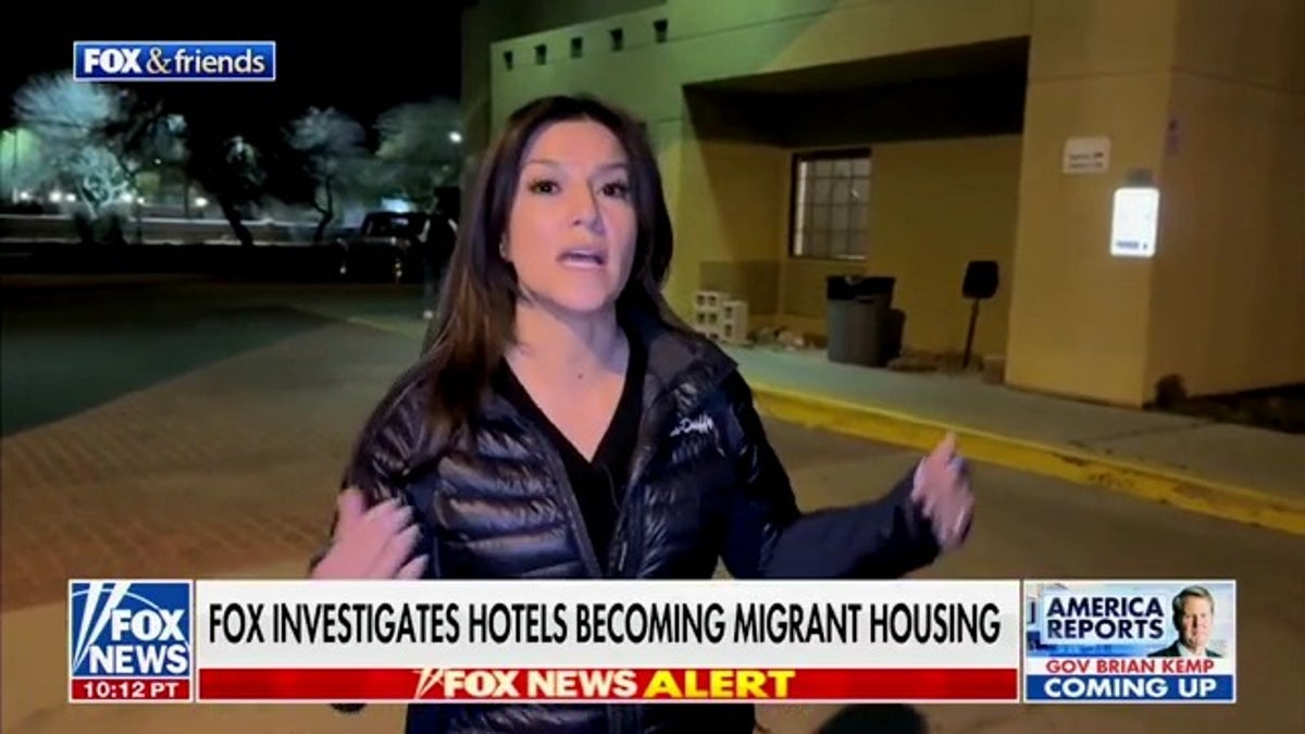 screencap of Fox News report investigating Tucson migrant facility