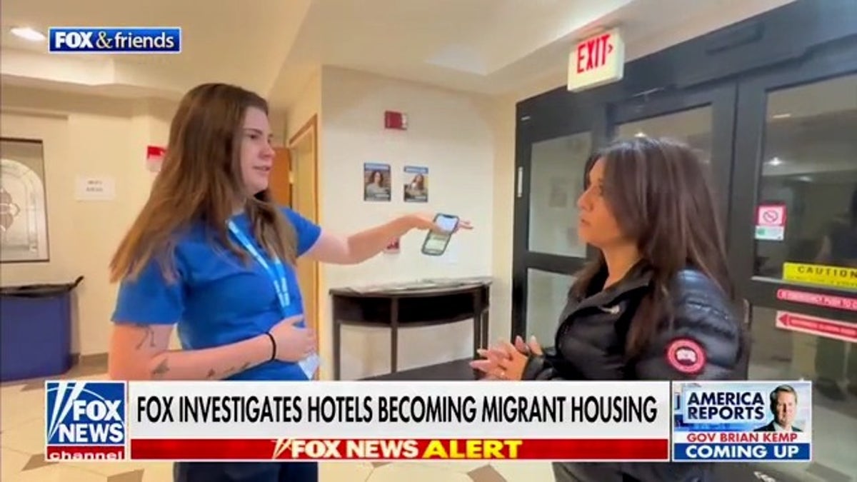 screencap of Fox news report on Tucson migrant shelter