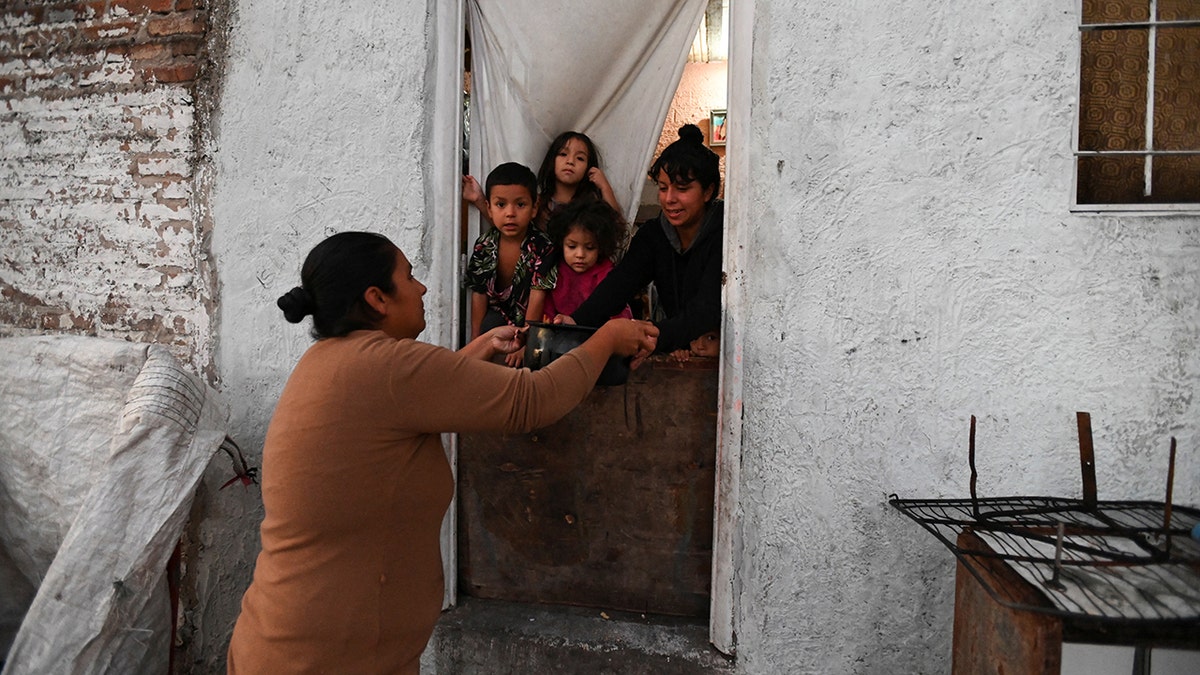 Argentina children being fed