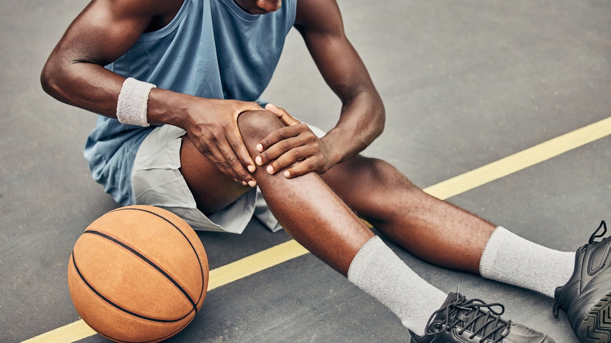 Injured basketball player