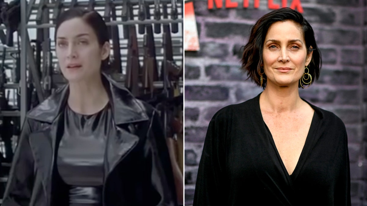 Carrie-Anne Moss then and now split