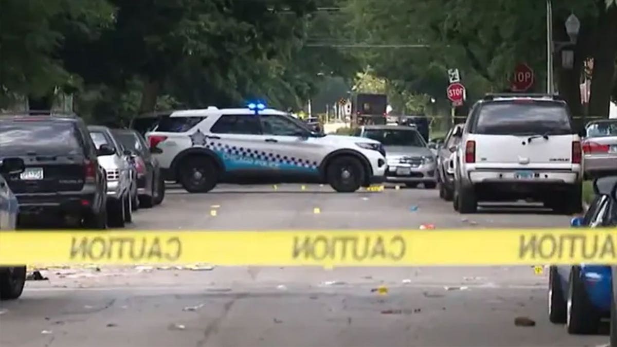 Chicago Police investigating a crime. Mayor Johnson said the city will cancel