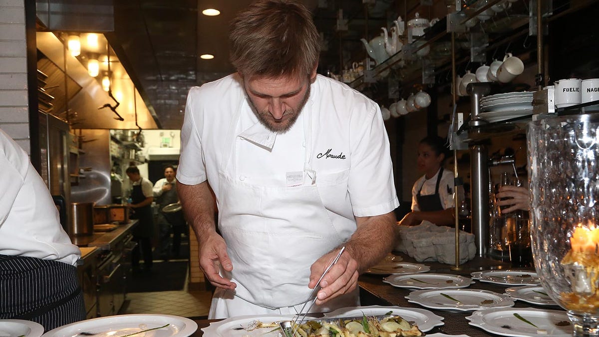 Curtis Stone cooking at Maude in Beverly Hills