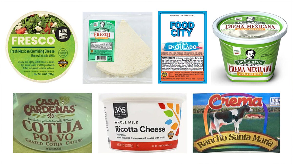 Cheese brands recalled